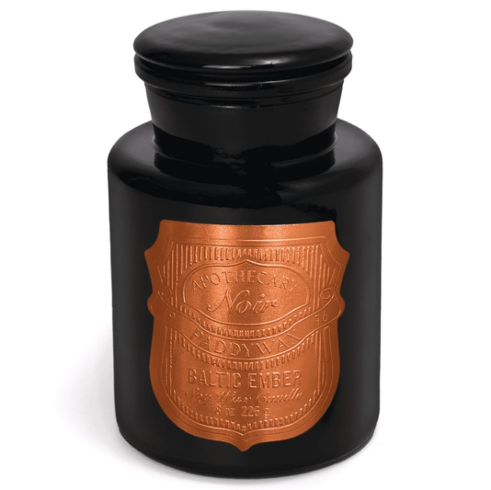 NWT PADDYWAX APOTHECARY NOIR CANDLE, BALTIC EMBER, 8 OZ